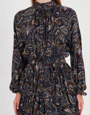 desenli kat kat elbise 2